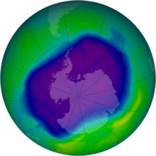 The largest Antarctic ozone hole recorded as of September 2006